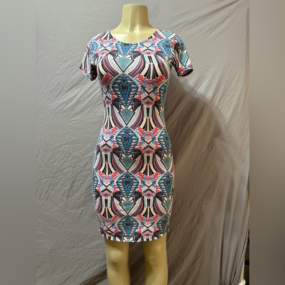 WAYF Women’s Mini Dress Aztec Print Multicolor Size Medium